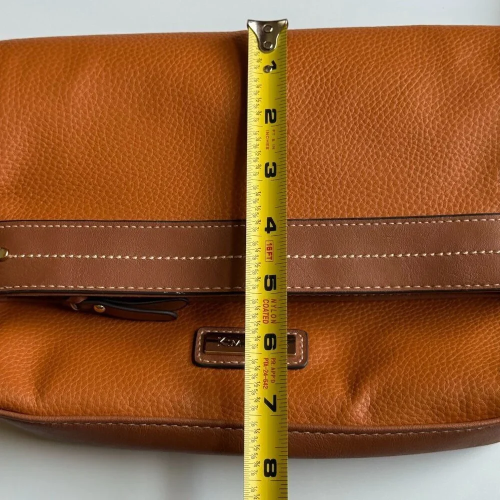 Kim Rogers Fold Over Crossbody Shoulder Handbag Tan / Brown